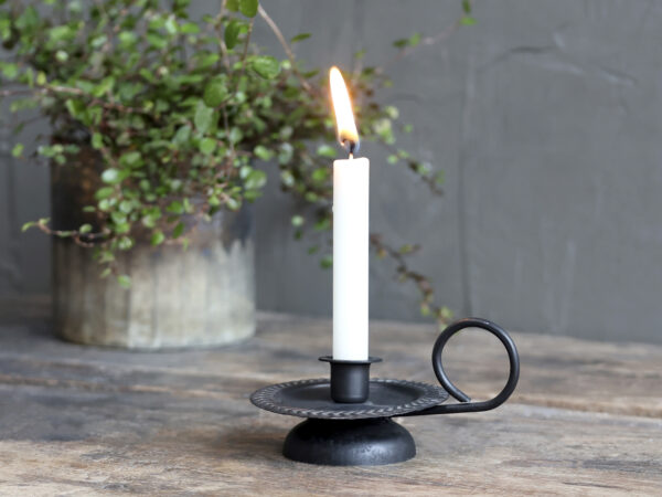 Kammerstage på fod sort antique t/kertelys CHIC ANTIQUE