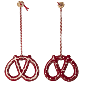 Metal ophæng kringle 2 farver MAILEG