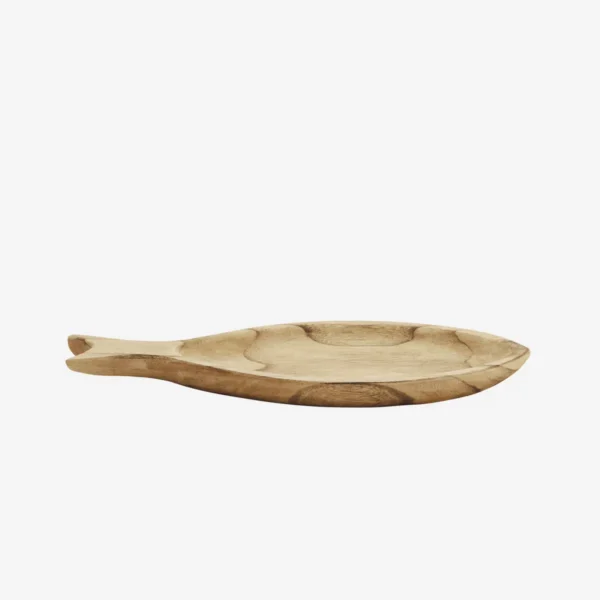 Træ fad - fisk Paulownia træ natur - Billede 2
