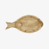 Træ fad - fisk Paulownia træ natur