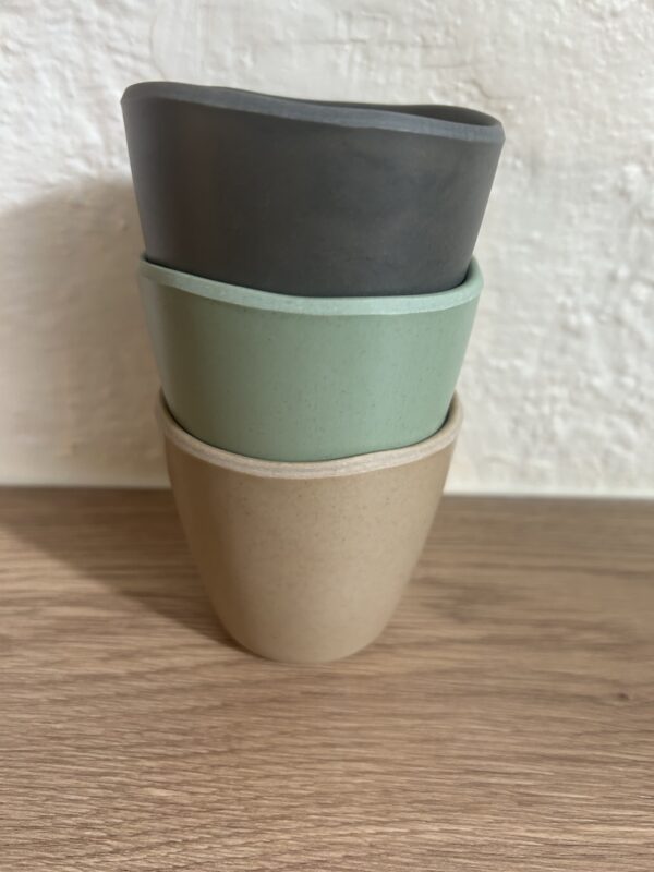 Bæredygtig melamin cup matt taupe - Billede 3