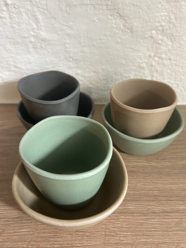 Bæredygtig melamin cup matt taupe - Billede 5