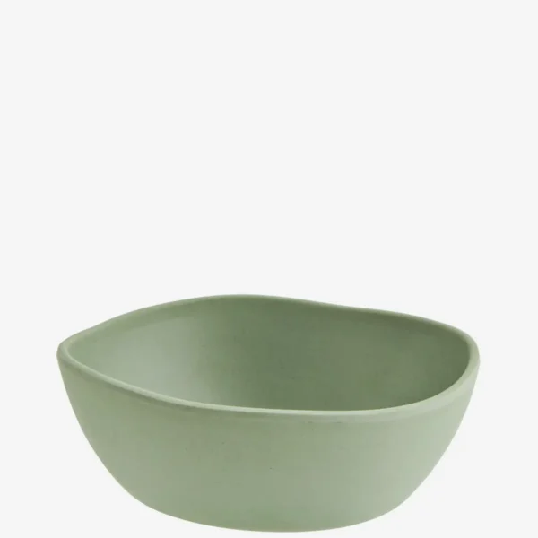 Bæredygtig melamin skål - stor Matt basil green