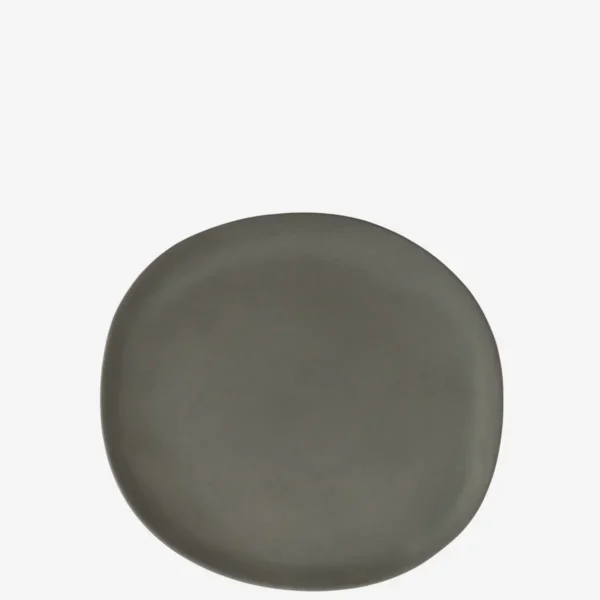Bæredygtig melamin frokost tallerken Matt dark grey
