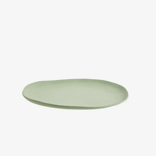 Bæredygtig melamin frokost tallerken Matt basil green - Billede 2