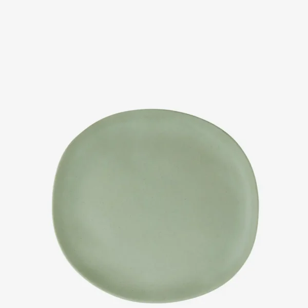 Bæredygtig melamin frokost tallerken Matt basil green