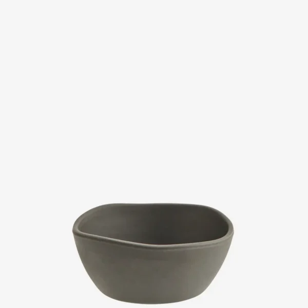 Bæredygtig melamin skål - lille matt dark grey