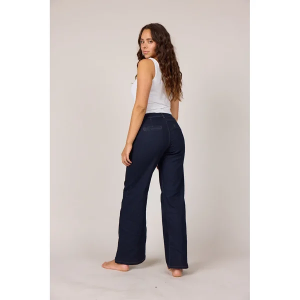 Jeans - CHINO FLARE DENIM Dark blue - Billede 5