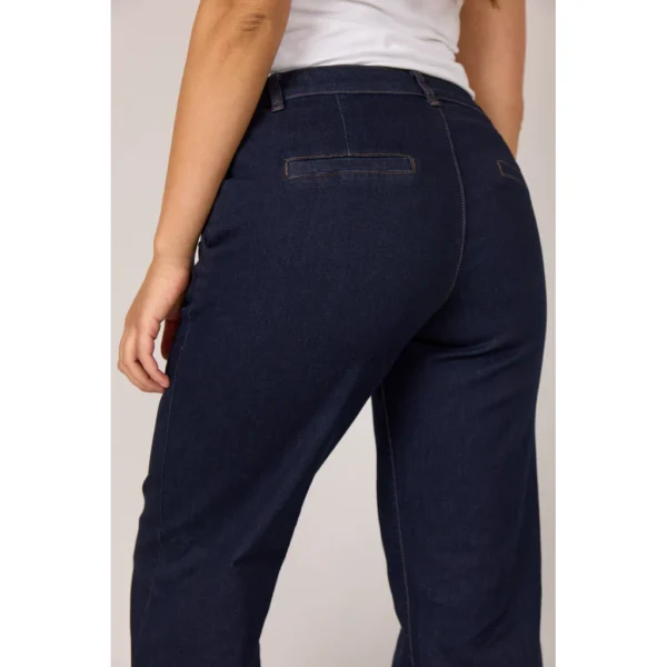 Jeans - CHINO FLARE DENIM Dark blue - Billede 3