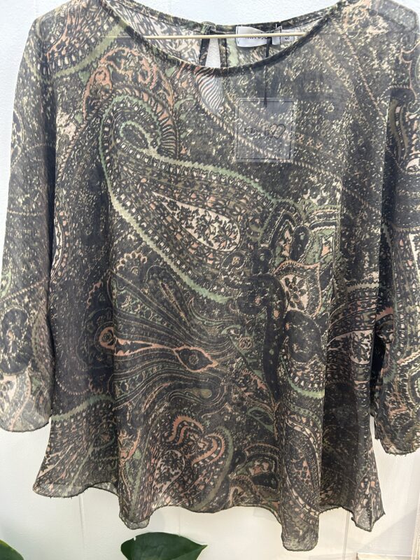Bluse Rita - Army paisley mønster - Billede 2