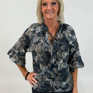 Bluse Livia - Sort mønster