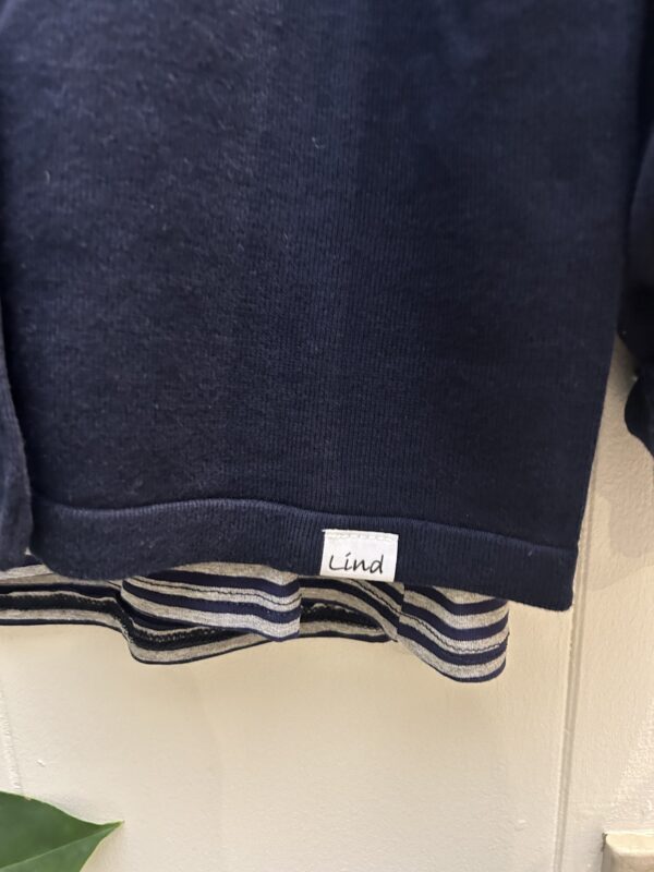 Cardigan m/rillet mønster - Marine blå - Billede 5
