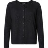 Cardigan strik - Sort merino uld