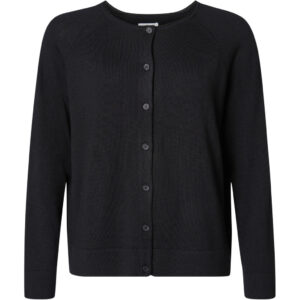 Cardigan strik - Sort merino uld