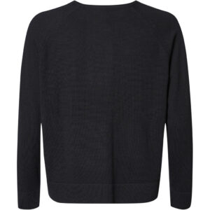 Alternative view of Cardigan strik - Sort merino uld