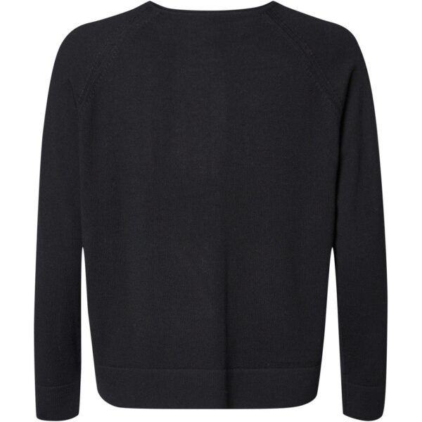 Cardigan strik - Sort merino uld - Billede 2