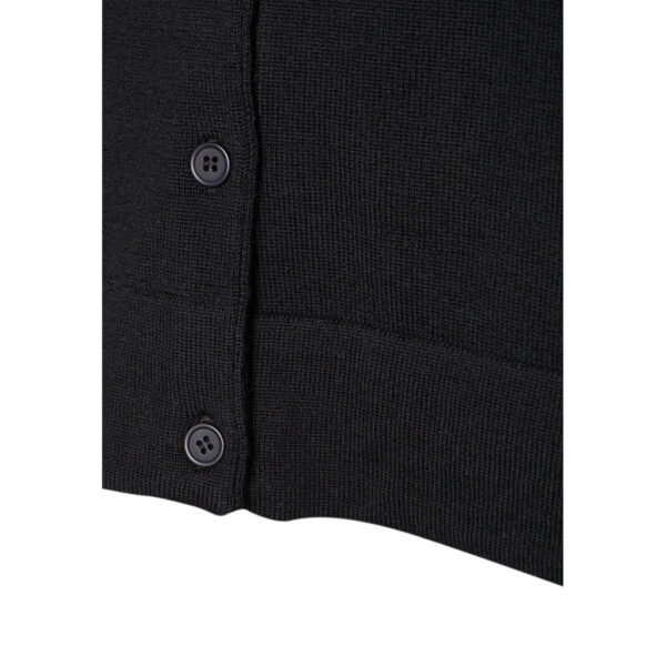 Cardigan strik - Sort merino uld - Billede 3