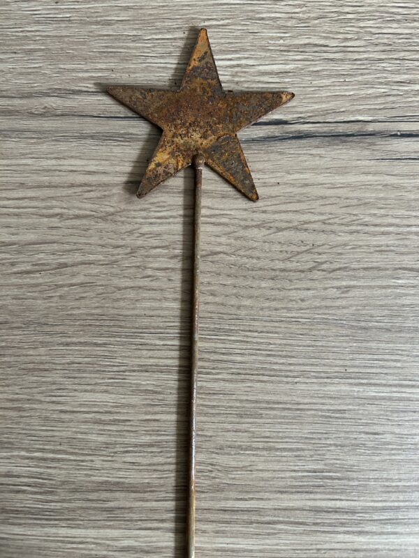 Stjerne på spyd - Rust Ø 8cm
