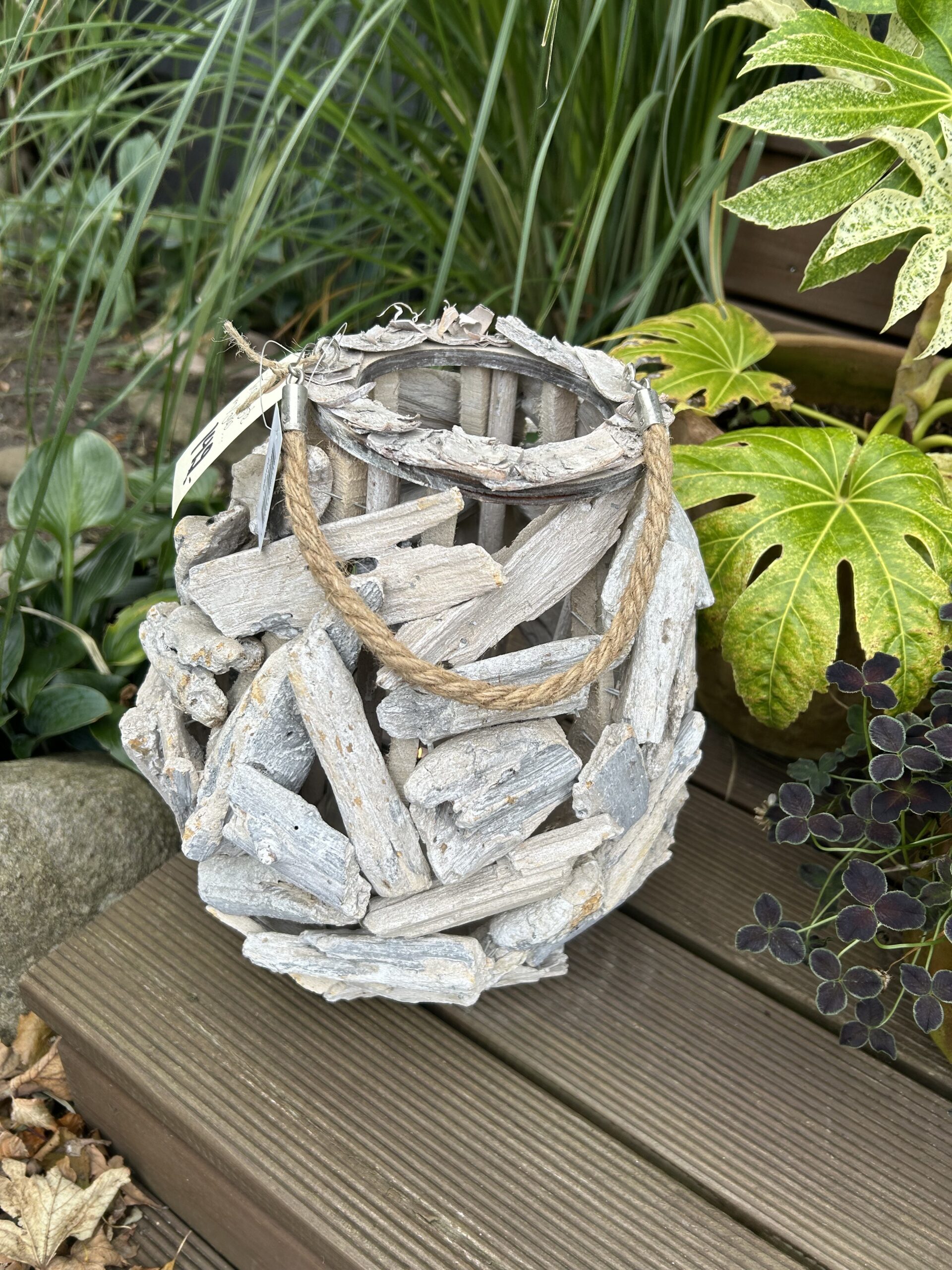 Lygte - Træ m/glas - Billede 4