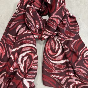 Tørklæde stor - Bordeaux mønster