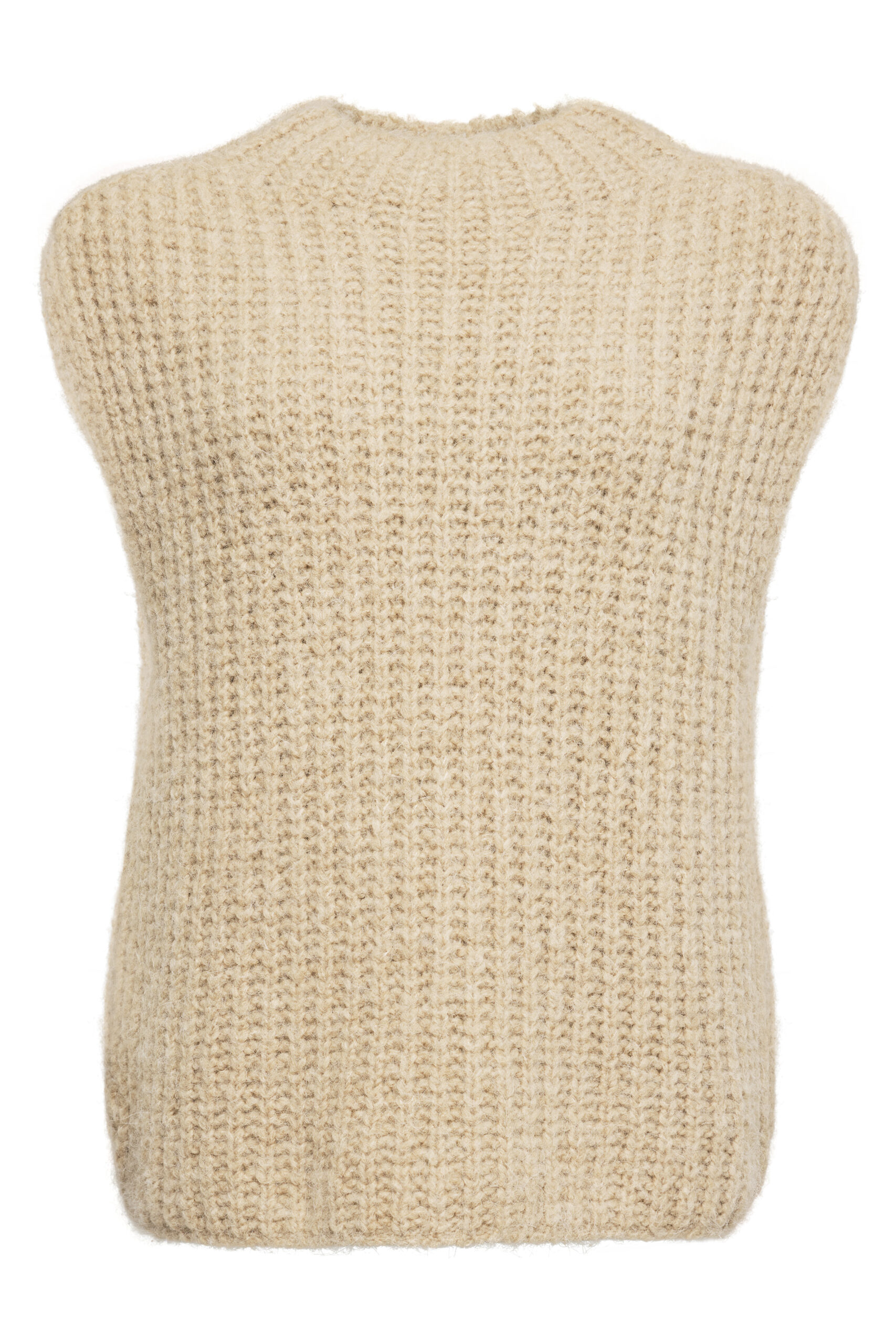 Strik vest - Kaffepause - Sand - Billede 4