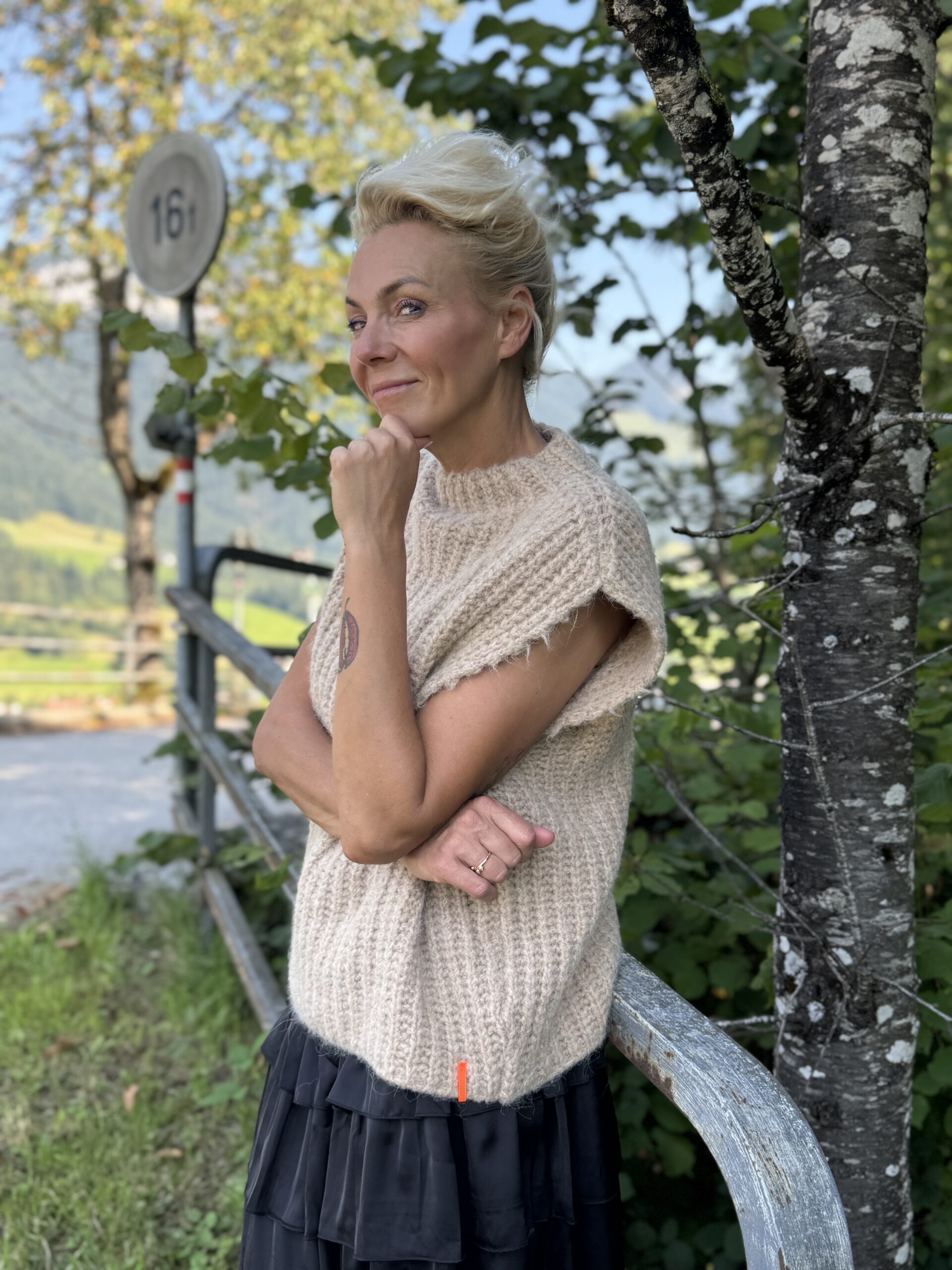 Strik vest - Kaffepause - Sand - Billede 5