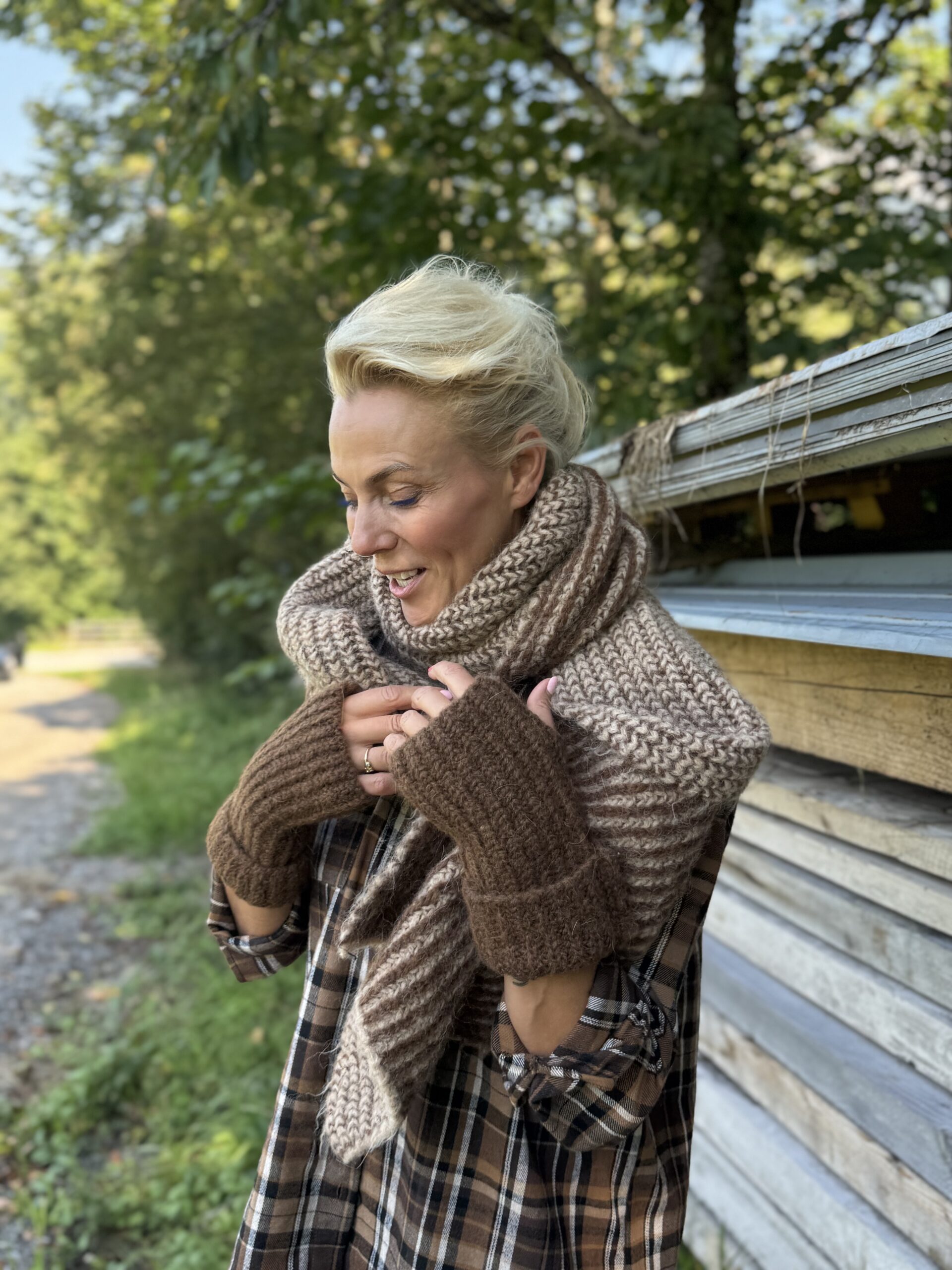 Strik vanter - Varme Hænder - Brown - Billede 4