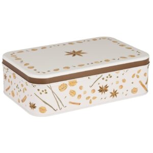 Konfektdåse m/julens krydderier flad firkantet