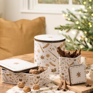 Alternative view of Konfektdåse m/julens krydderier flad firkantet