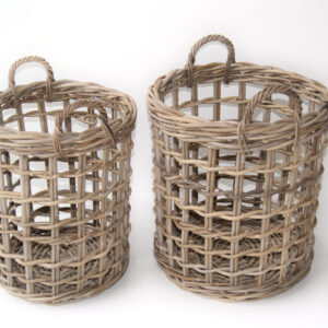 Rattan kurv m/hank 2 str.
