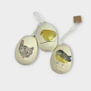 Påskeæg m/motiver - Hvid