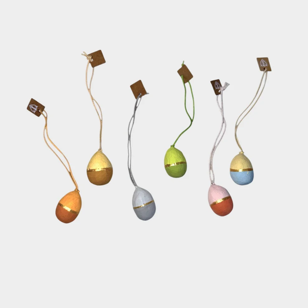 Mini æg m/guld stribe