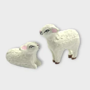 Hvidt får - stående & liggende