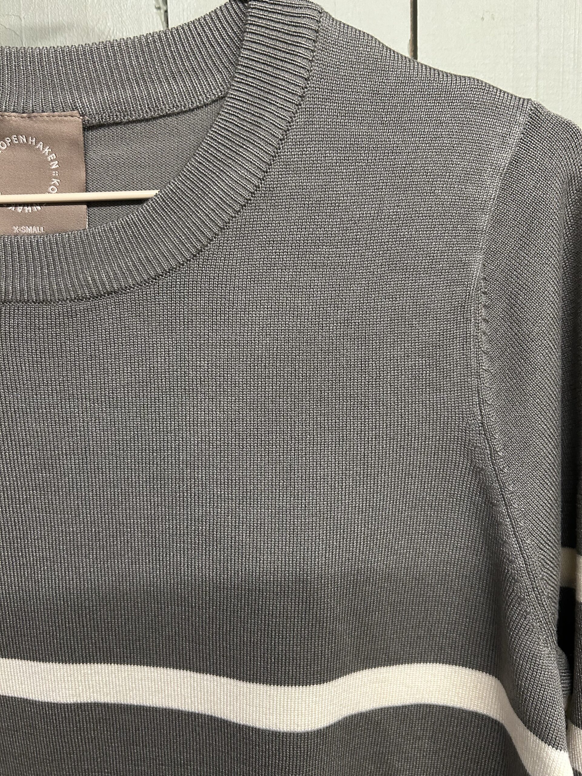 Wanda bluse 3/4 ærme m/strib - Army grøn - Billede 4