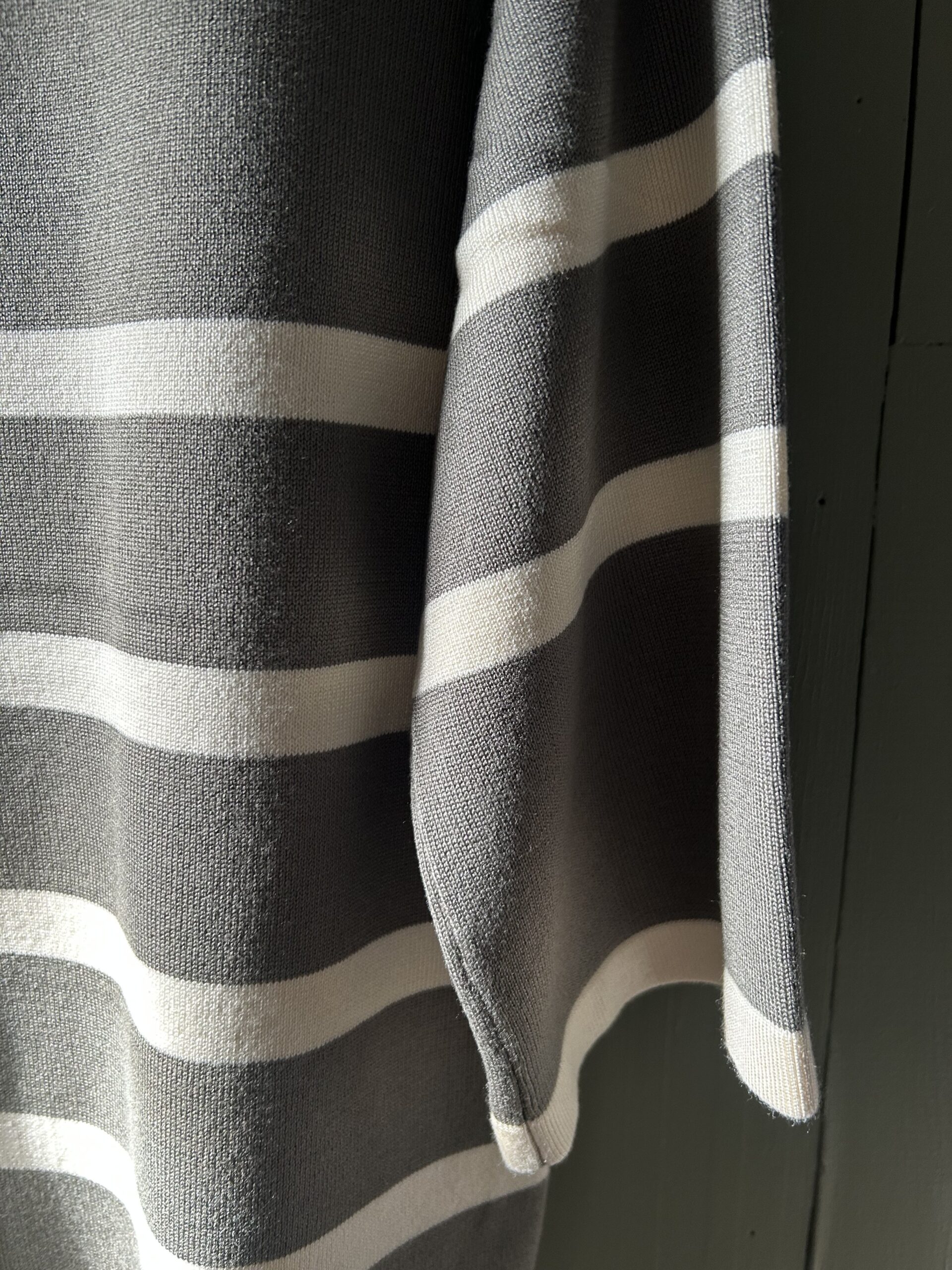 Wanda bluse 3/4 ærme m/strib - Army grøn - Billede 5