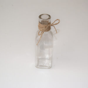 Glas flaske m/jute - lille