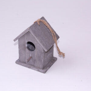 Fuglehus – mini grå træ