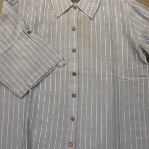 Skjorte - Elba lyseblå m/strib