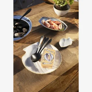 Stoneware fish tray - Off white 11x7cm - Billede 3